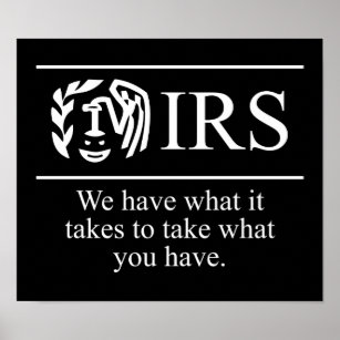 IRS $ 24,95 grafische wand Poster
