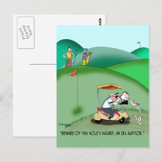 IRS Auditor in a Golf Sand Trap Briefkaart (Voorkant / Achterkant)