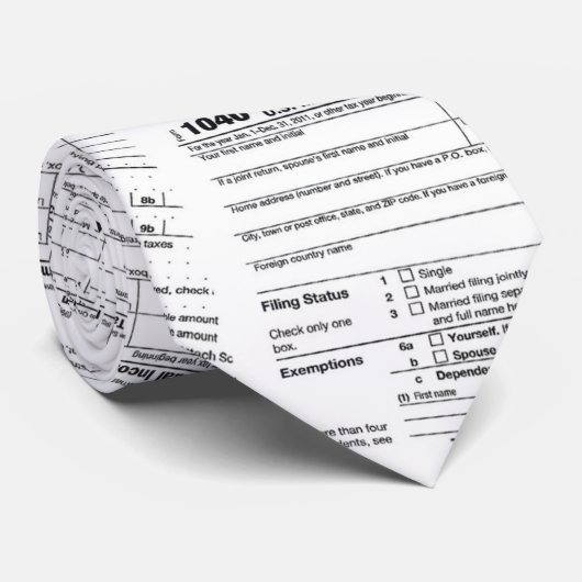 IRS-belastingformulier 1040 Stropdas (Opgerold)