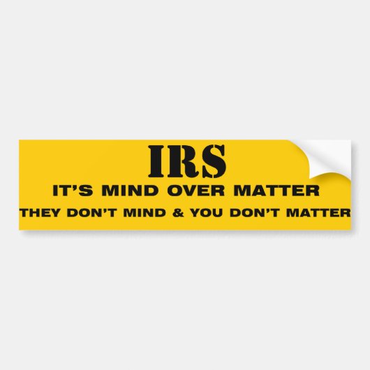 IRS BUMPERSTICKER (Voorkant)