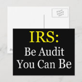 IRS: Controle die u kunt Briefkaart (Voorkant / Achterkant)