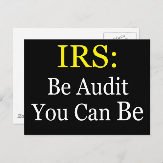 IRS: Controle die u kunt Briefkaart (Voorkant / Achterkant)