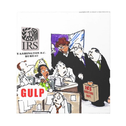 IRS Controleert IRS Grappig Notitieblok (Voorkant)