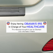 IRS en gezondheidszorg Bumpersticker (Op auto)