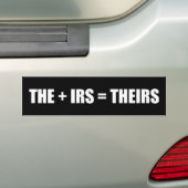 + IRS = hen Bumpersticker (Op auto)