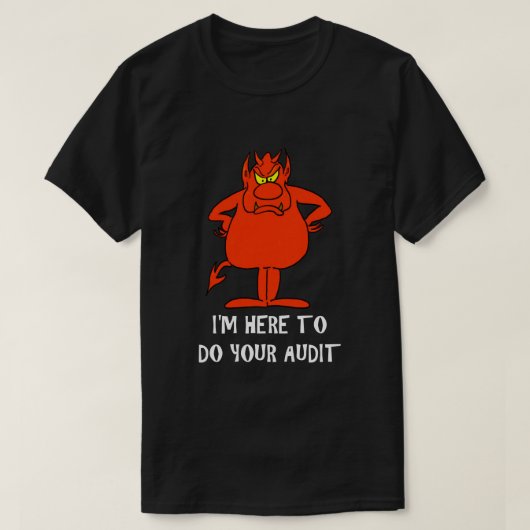 IRS Joke Taxday Humor Humoureuze Devil Audit Funny T-shirt (Design voorkant)
