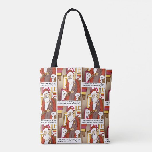 IRS Naughty List Vakantie Tote Bag (Achterkant)