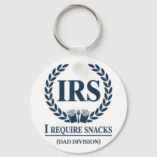 Irs papa belasting Ik heb snacks nodig Grappige va Sleutelhanger (Voorkant)