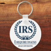 Irs papa belasting Ik heb snacks nodig Grappige va Sleutelhanger (Voorkant)
