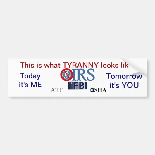 IRS Scandal 2013 Bumpersticker (Voorkant)