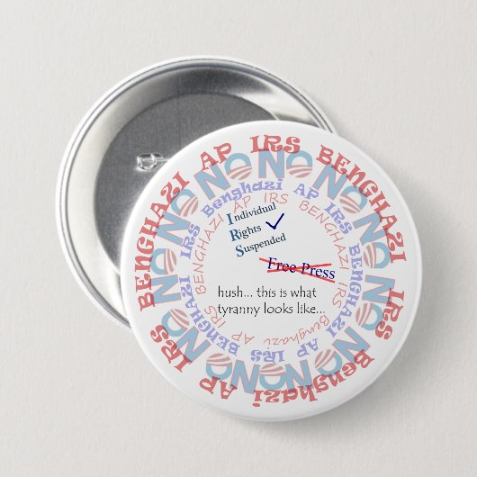 IRS Scandal HUSH Ronde Button 7,6 Cm (Voorkant /achterkant)