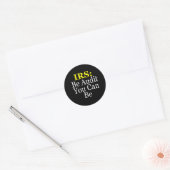 IRS: Wees audit die je kunt zijn Ronde Sticker (Envelop)