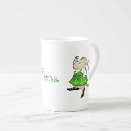 IRSE JIG MUIS Bone China Mok + Tekst (Voorkant rechts)