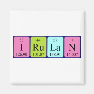 Irulan periodiek table name magnet