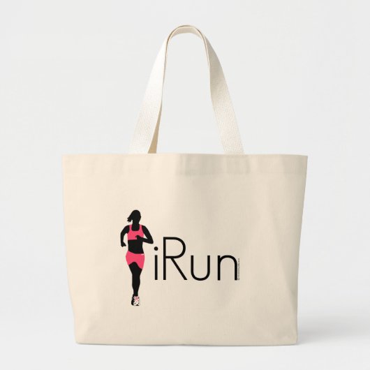 iRun Grote Tote Bag (Voorkant)