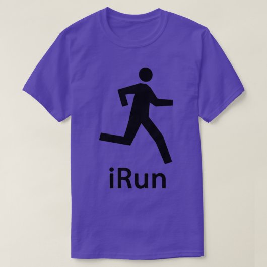 iRUN zwart T-shirt (Design voorkant)