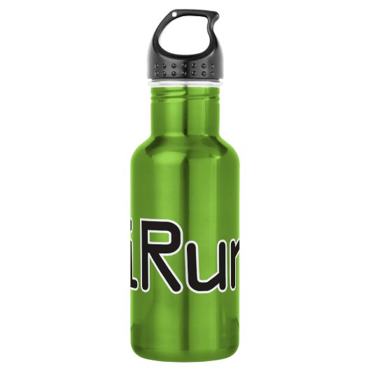 iRun - zwart Waterfles (Voorkant)