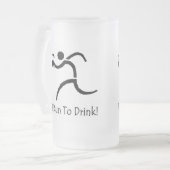IRunToDrink "Ik loop om te Drinken" Voorste Mok (Voorkant links)