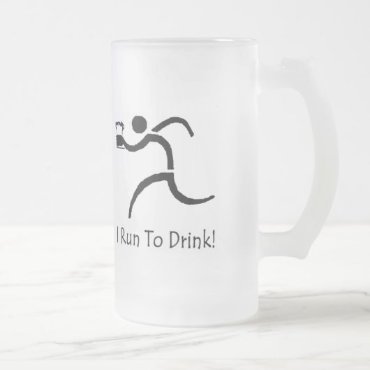 IRunToDrink "Ik loop om te Drinken" Voorste Mok (Rechts)