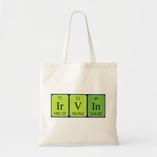 Irvin periodieke table name canvas tas (Voorkant)