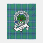 Irvine Ancient Clan Badge Tartan Pset Fleece Deken (Voorkant)
