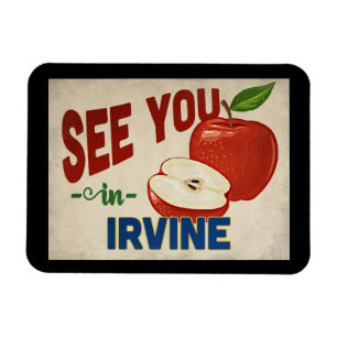 Irvine California Apple - Vintage Travel Magneet