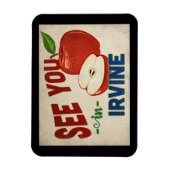 Irvine California Apple - Vintage Travel Magneet (Verticaal)