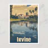 Irvine California Art Vintage Travel Illustratie Briefkaart (Voorkant)