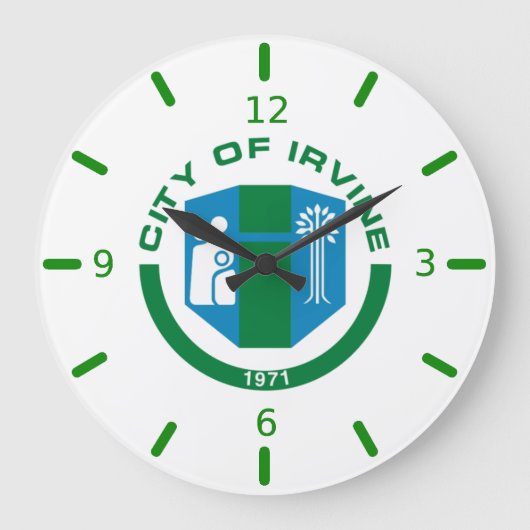 Irvine (Californië) vlag Grote Klok (Voorkant)