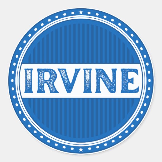 Irvine City Pride Embleem – Schotse identiteit Ronde Sticker (Voorkant)