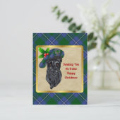 Irvine Clan Badge & Tartan Kerstmis Briefkaart (Staand voorkant)