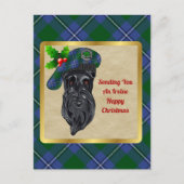 Irvine Clan Badge & Tartan Kerstmis Briefkaart (Voorkant)