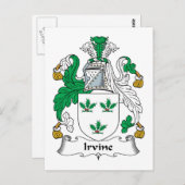 Irvine Family Crest Briefkaart (Voorkant / Achterkant)