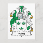 Irvine Family Crest Briefkaart (Voorkant)