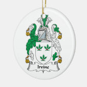 Irvine Family Crest Keramisch Ornament (Links)