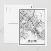 Irvine Map Briefkaart (Voorkant / Achterkant)
