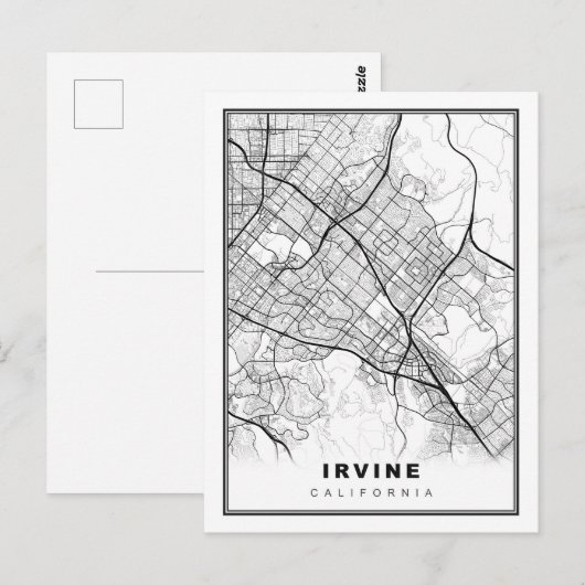 Irvine Map Briefkaart (Voorkant / Achterkant)