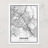 Irvine Map Briefkaart (Voorkant)