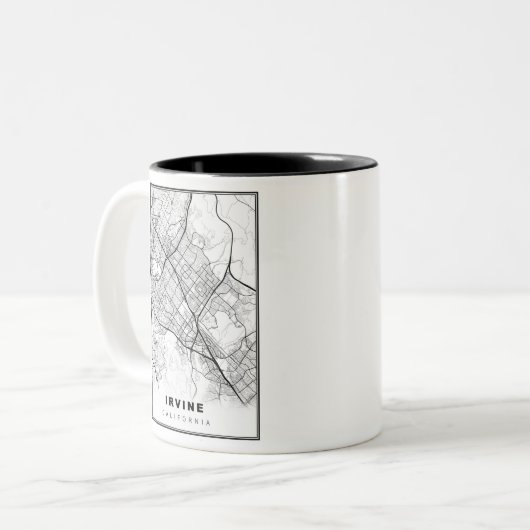 Irvine Map Tweekleurige Koffiemok (Voorkant links)