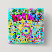 Irvine Mystic Dans Vierkante Button 5,1 Cm (Voorkant)