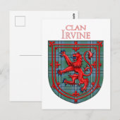 Irvine of Drum Tartan Scottish Pset Briefkaart (Voorkant / Achterkant)
