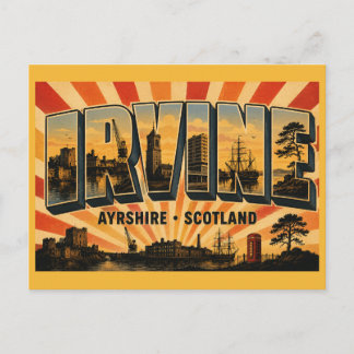 Irvine Schotland Historische Koninklijke Burgh Vin Briefkaart