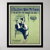 Irving Berlin "If you don't want My Peaches" 1914 Poster (Voorkant)