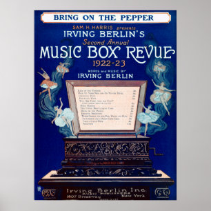  Irving Berlin Music Box Review 1922 Poster
