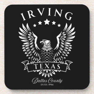Irving Dallas County Texas Antieke Adelaar Bier Onderzetter