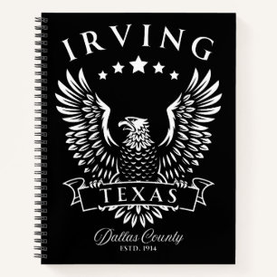 Irving Dallas County Texas Antieke Adelaar Notitieboek