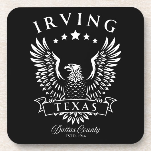 Irving Dallas County Texas Eagle Bier Onderzetter (Voorkant)