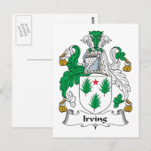 Irving Family Crest Briefkaart (Voorkant / Achterkant)