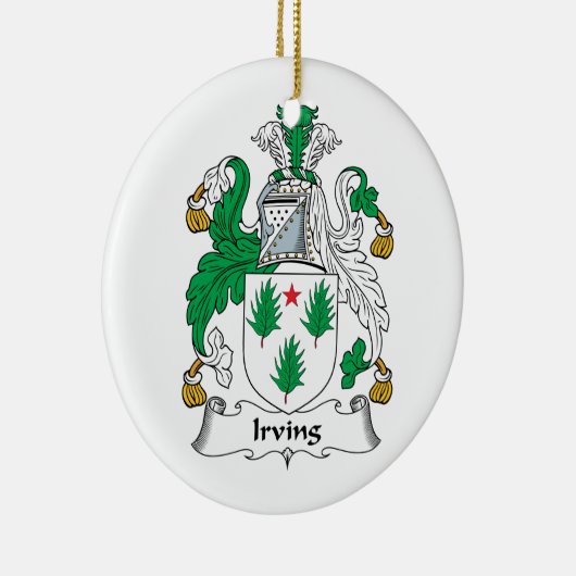 Irving Family Crest Keramisch Ornament (Rechts)