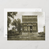 IRVING KANSAS POST KANTOOR FOTO MARSHALL COUNTY BRIEFKAART (Voorkant / Achterkant)